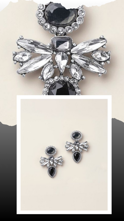 Simply Noir Statement Drop Earrings