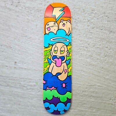 Art Skateboard by GastonStones "Electric Heaven”
