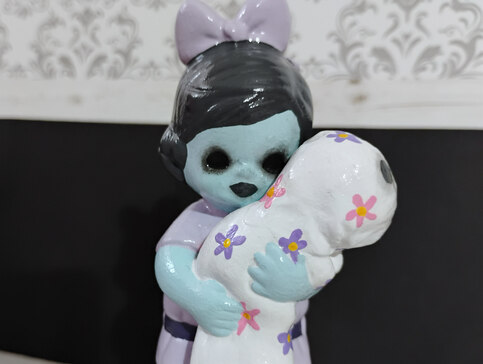 Spooky Repainted Figurine- Ghost Girl