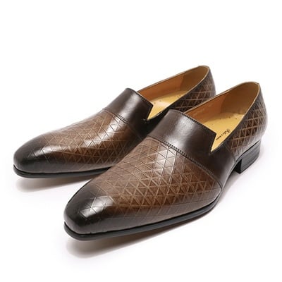 Men's Fashionable casual loafers leather shoes 2 colors
