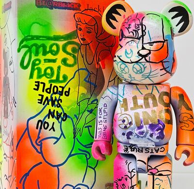 Custom Bearbrick 400% by Judas Arrieta "Cat Rule"