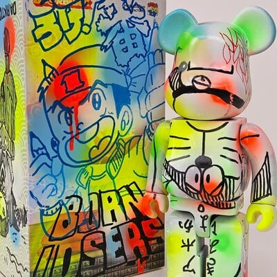 Custom Bearbrick 400% by Judas Arrieta "Dorarock"