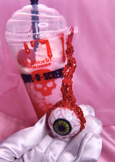 Ripped Eyeball Bag Charm