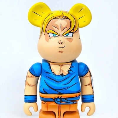 Custom Bearbrick 400% by Dhani Barragan "Goku SSJ"