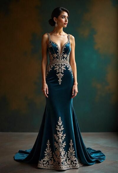 Blue Mermaid Prom Dress Appliques Sleeveless Evening Formal Gown Simple Birthday Party Dress