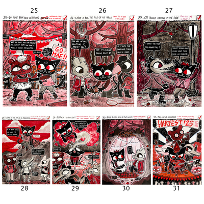 Maetober 2025 prints Days 25 to 31