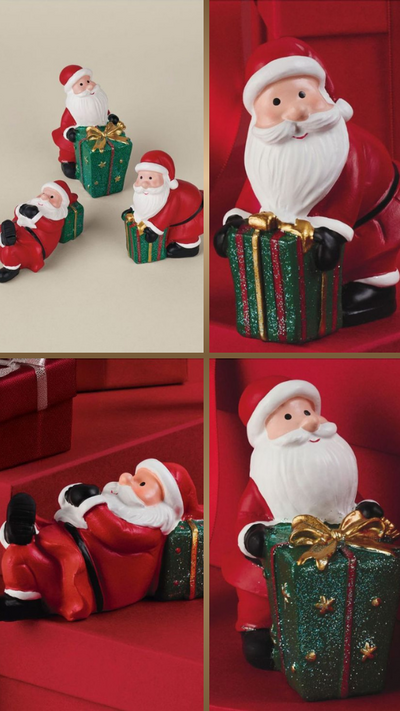 Mini Santa Figures Set of Three