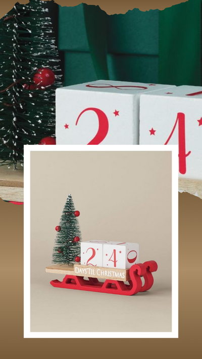 Wooden Sleigh Calendar