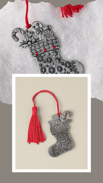 Jolly Stocking Pewter Ornament