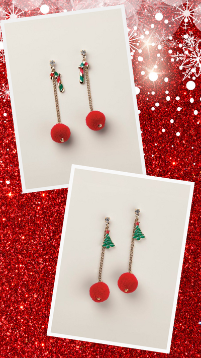Jolly Pom-Pom Drop Earrings
