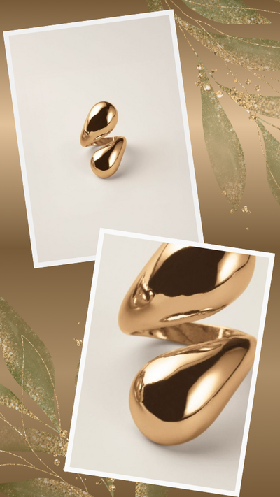 Sleek Spiral Statement Ring