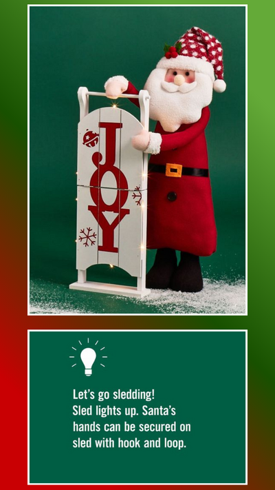 Sledding Christmas Greeter Light-Up - FINAL SALE