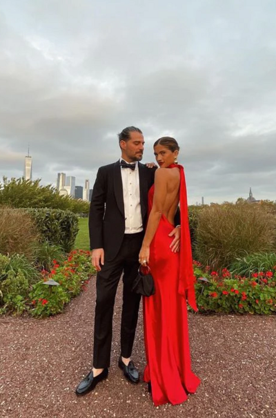 Charming Halter Red Backless Prom Dress with Slit