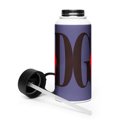 Stainless steel water bottle with a straw lid (Grind)