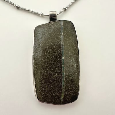 Rectangular Boulder Opal in Sterling Silver