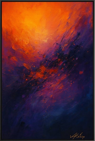 Cosmic Firestorm Abstract Art Print