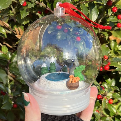 Lake Fishing Dragon Ornament