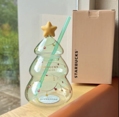 Glass Christmas Tree Cups Tumbler Limited Edition Holiday- Viral Christmas Tree Tumbler (2022 Edition)
