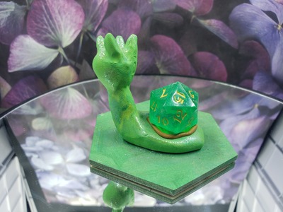 Shimmery Green Snail Dice Guardian