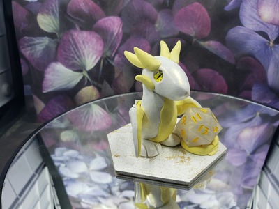 White and Gold Firebird Dice Guardian
