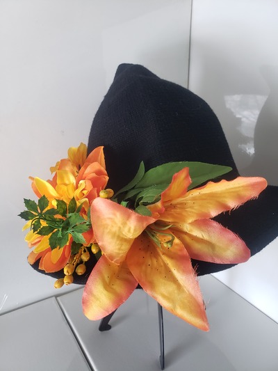 Tropical Orange Floral Hat