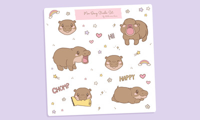 Moo Deng Mini Sticker Sheet