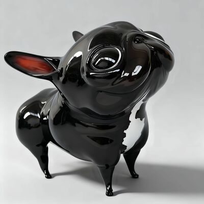 Art Creature by Katyushka Art "Friendchie Black Dog"