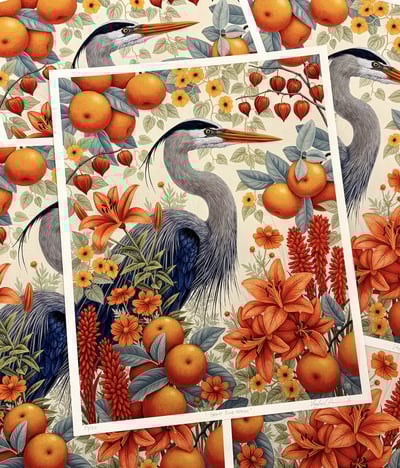 "Great Blue Heron" by Vasilisa Romanenko, Limited Edition Archival Pigment Print