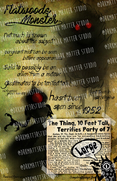 Cryptid Studies: Flatwoods Monster | Original Art Prints