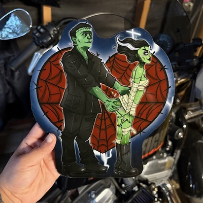 Frankenstein's Monster and Bride Woodcut (All Sizes)