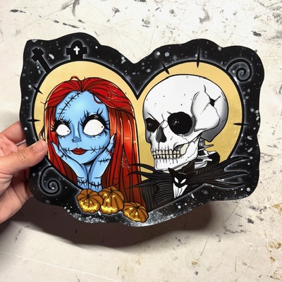 The Nightmare Before Christmas Woodcut (All Sizes)