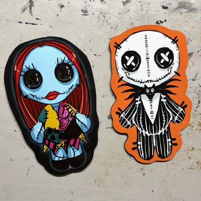 Jack and Sally TNBC Woodcut (All Sizes)