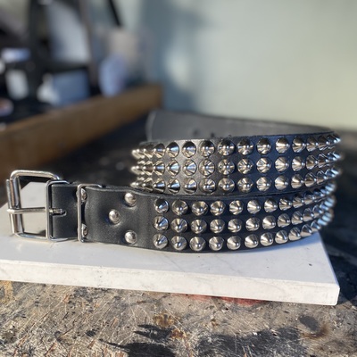 3-row standard British studs belt