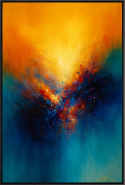 Celestial Eruption Vibrant Cosmic Explosion