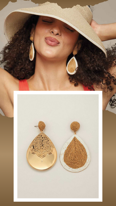 Beachside Woven Teardrop Earrings - FINAL SALE