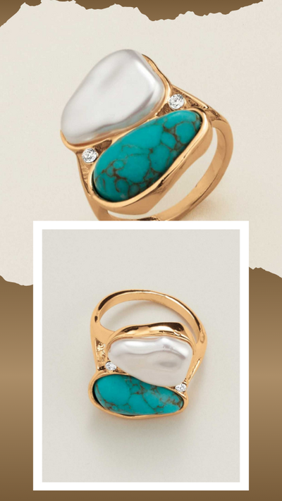 Turquoise Tides Statement Ring - FINAL SALE