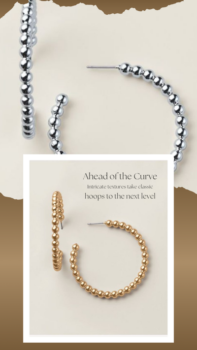 Dotted Grace Hoop Earrings - FINAL SALE