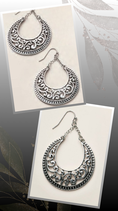 Boho Eclipse Hoop Drop Earrings