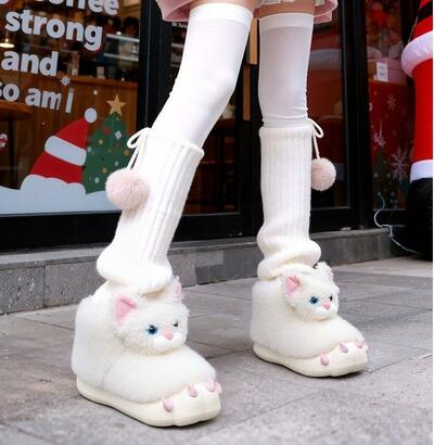 Kawaii Cat Claw Snow Boots