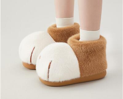 Cute Cat Paw Plush Boots