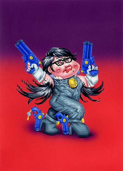 Bushy BAYONETTA / Sassy CEREZA Final Art - Slop Culture Kids Series 3 2025