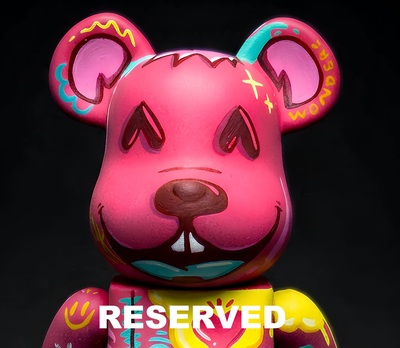Custom Bearbrick 400% by Topo "Inner Rose"