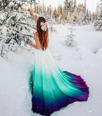 Sweetheart Ombre Wedding Dress, Bridal Dress