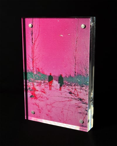 anomaly_251118: One-of-a-kind signed glitch art 4" x 6" giclée print in acrylic frame