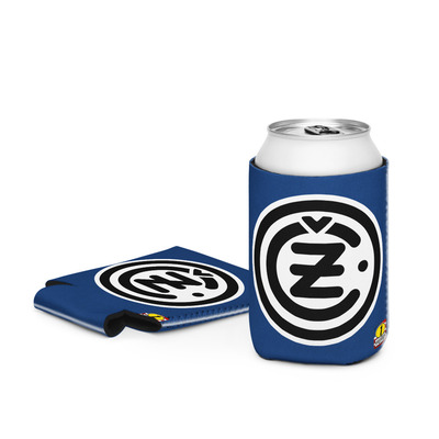 CZ Blk Emblem Navy Moto Can Cooler