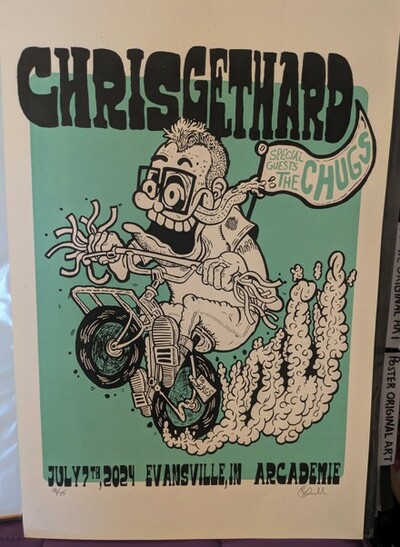 Chris Gethard Screen Printed Gig Poster Evansville 2024