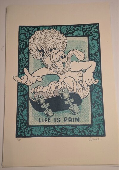 ALF IS PAIN - art print Screen Printed