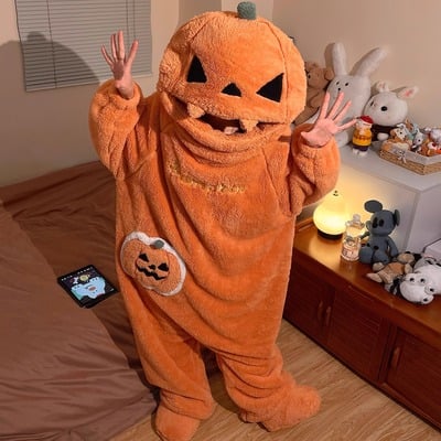 Halloween Pumpkin Fleece Onesie