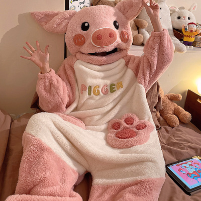 Pink Pig Fleece Onesie