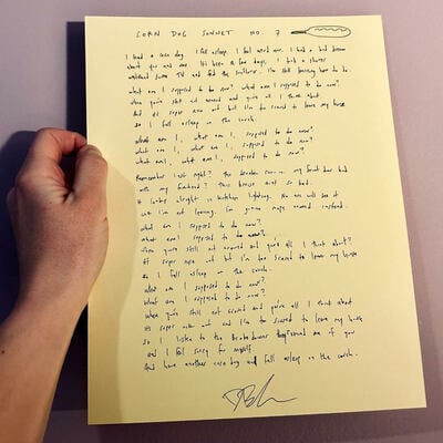 Sincere Engineer HANDWRITTEN LYRICS + "Rhombithian" LP